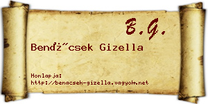 Benácsek Gizella névjegykártya